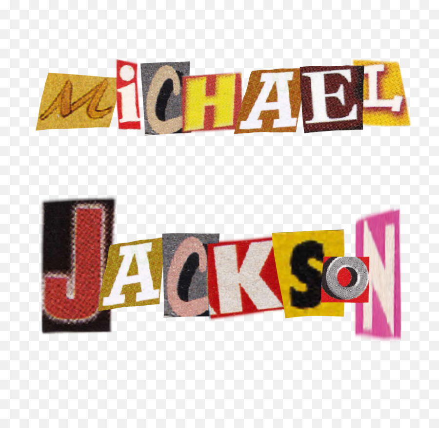 Michael Jackson Stickers - Letras De Periodico Aesthetic Emoji,Michael Jackson Emoji Meme