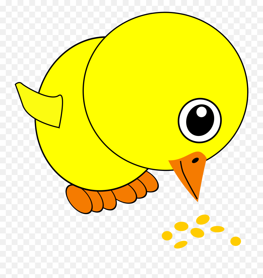 Cartoon Of Chick - Clipart Best Cartoon Chick Eating Emoji,Emoticon Comiendo