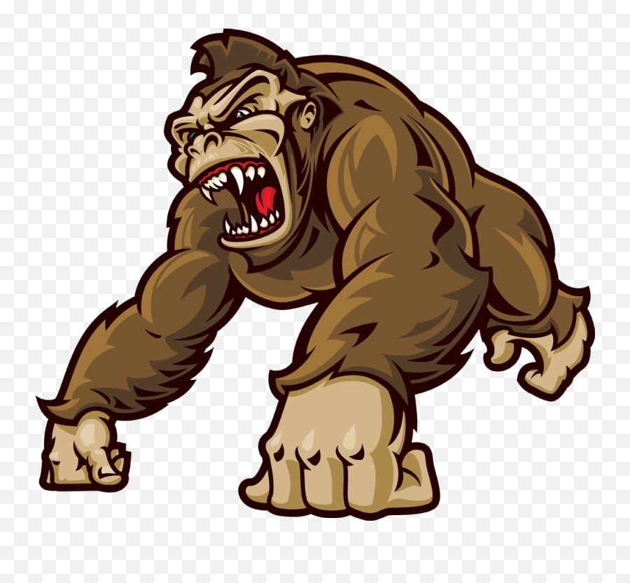 Download Western Ape Clip Art Cartoon Transprent Png - Angry Transparent Angry Gorilla Clipart Emoji,Gorilla Emoji