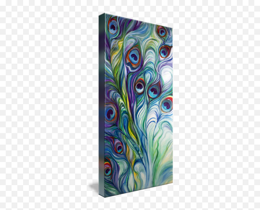 Abstract Peacock Art Peacock Painting - Peacock Feathers Abstract Emoji,Abstract Print That Shows Emotion Of Love