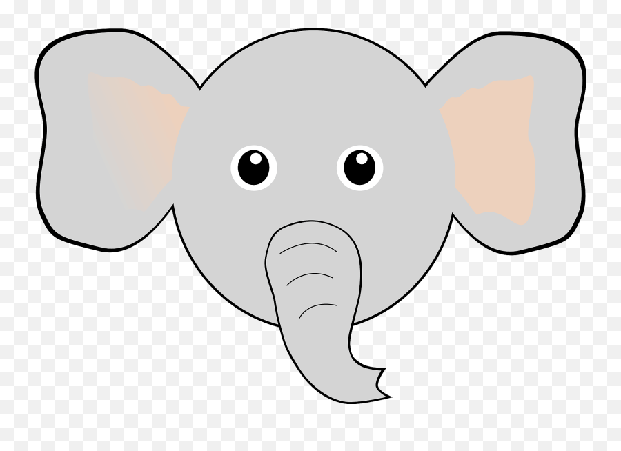 Cartoon Elephant Face Clipart Free Download Transparent - Outline Image Of Elephant Face Emoji,Elephant Emoji
