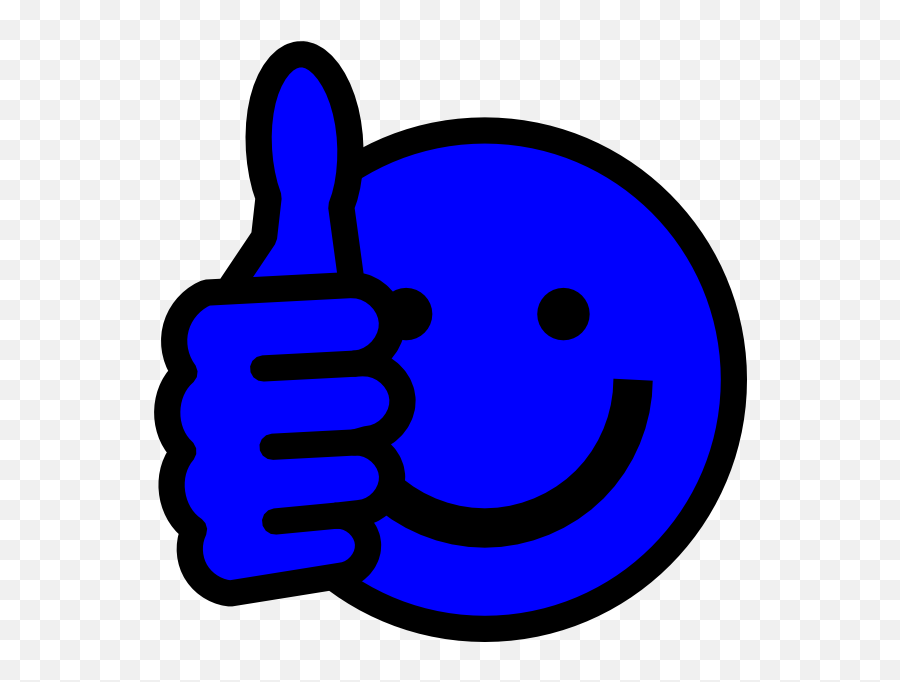 Thumbs Up Clipart Transparent - Rectangle Circle Clipart Blue Smiley Face Emoji,Thumbs Up Emoji Transparent Background