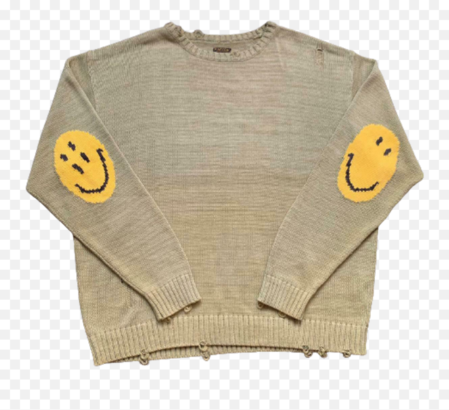 Kapital Clothing - Kapital Wool Sweater Distressed Emoji,Putting On A Sweater Emoticon