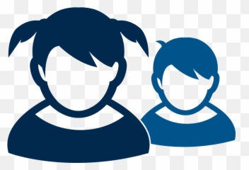 Icon Of A Young Girl And Young Boy Clipart - Full Size Human Trafficking Clipart Blue Emoji,Girl Emotions Clipart