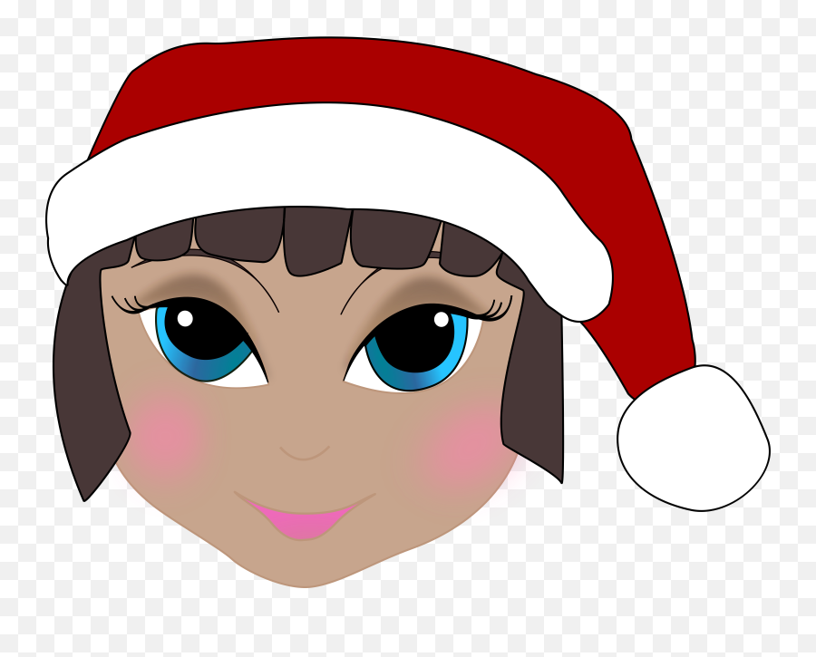 Santa Hat Clipart Anime Boy - Cold Smiley Face Png Clip Art Emoji,Christmas Hat Emoji