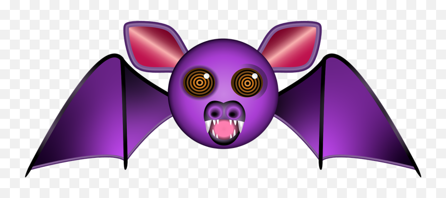 Graphic Bat Smiley Halloween Smiley Public Domain Image - Fictional Character Emoji,Emoticon Layoot