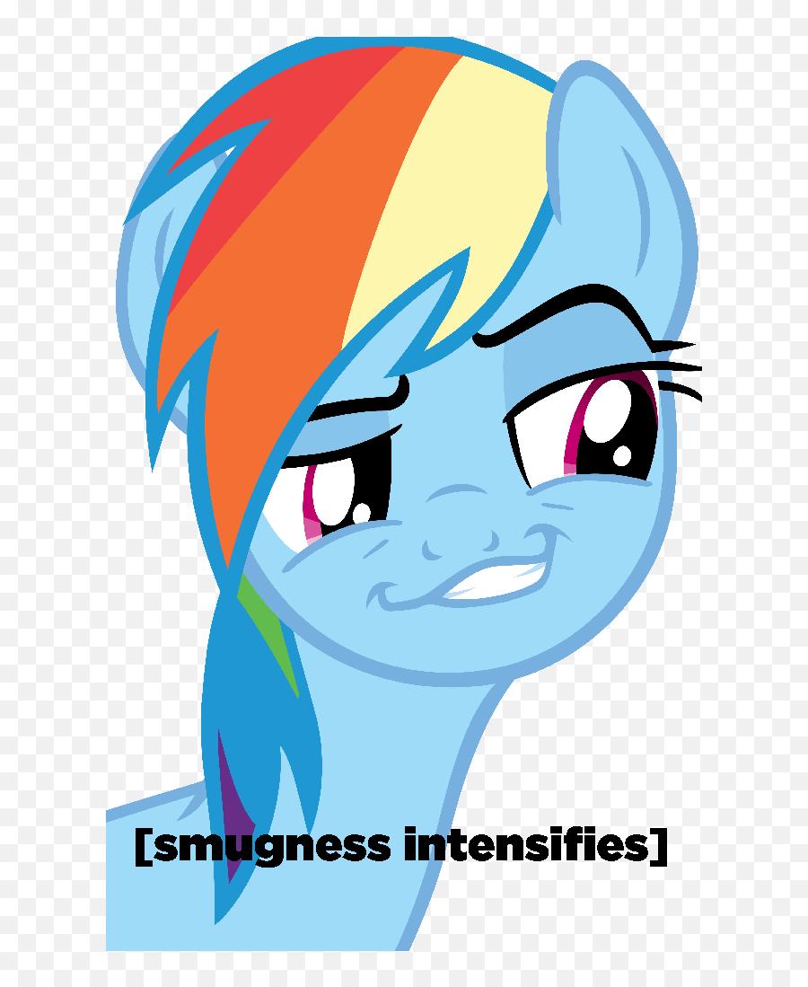 2116586 - Rainbow Dash Meme Face Emoji,Many Emotions Of Smug
