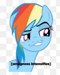 2116586 - Rainbow Dash Meme Face Emoji,Many Emotions Of Smug