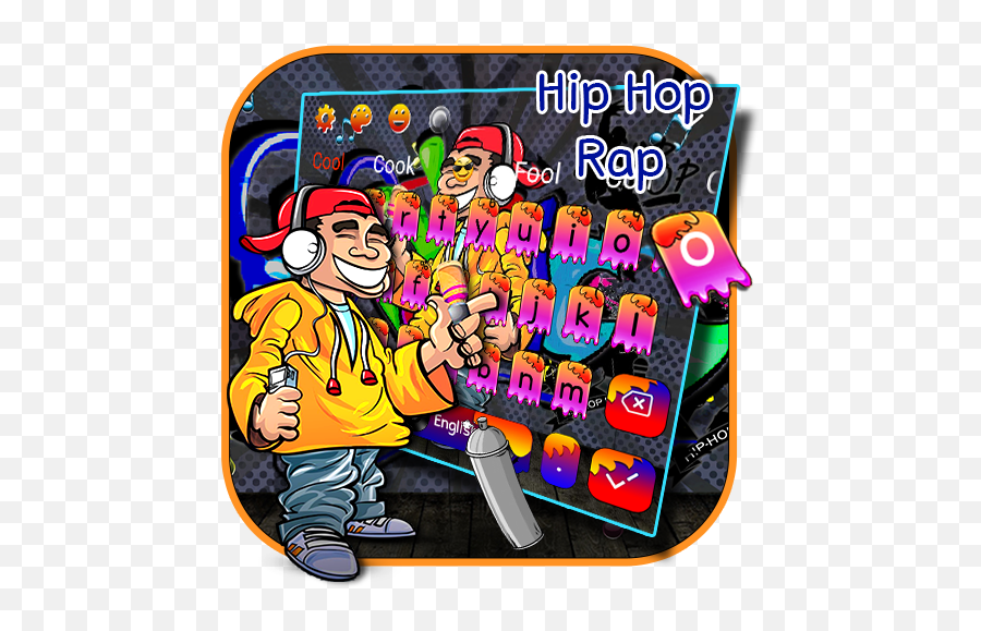 Hip Hop Rapper Keyboard Theme Apk Emoji,Hip Hop Emoji Graffiti