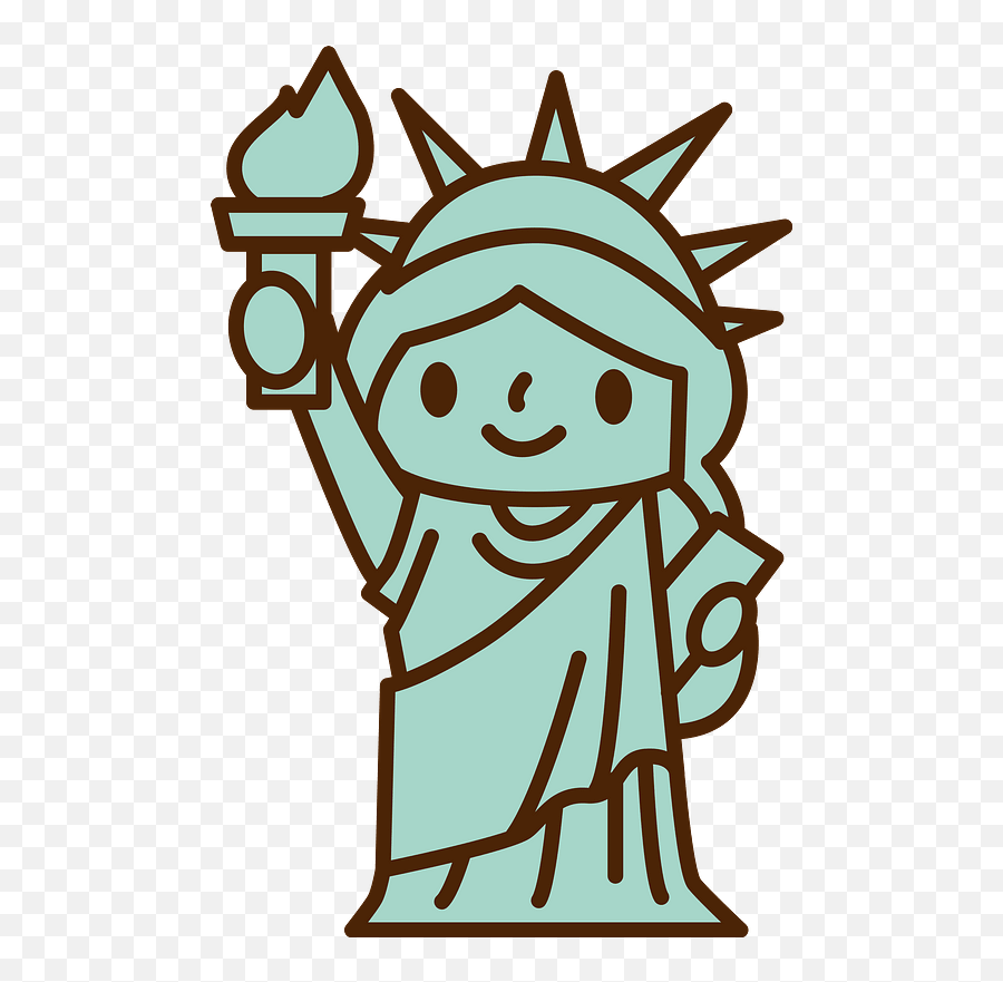 Statue Of Liberty Clipart - Estatua De La Libertad Dibujo Emoji,Liberty Emoji