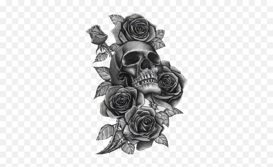 The Most Edited Tattoo Ideas Picsart - Rose Growing From A Skull Tattoo Emoji,Tatoo Emoticon