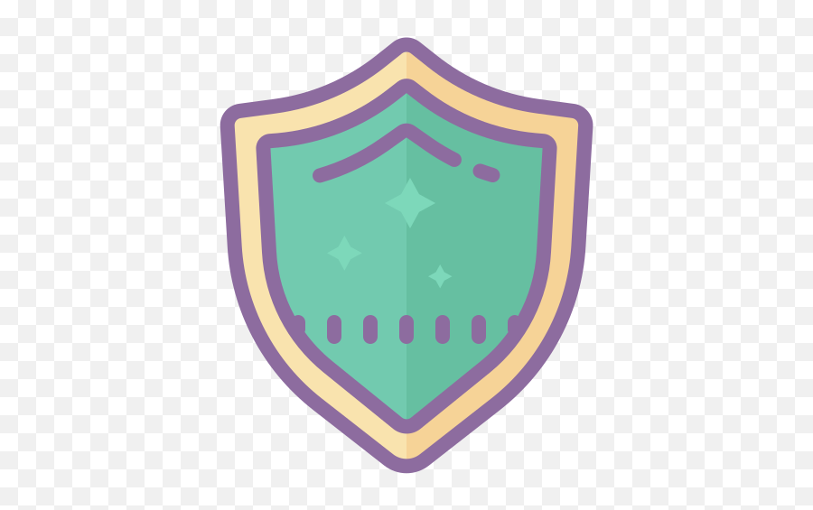 Shield Icon In Cute Color Style - Cartoon Love Shield Png Emoji,Utf 8 Emoji Shield