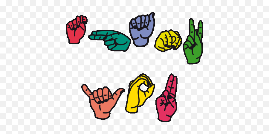 American Sign Language Thank You Sticker By Tim Colmant - Transparent Sign Language Clipart Emoji,I Love You Asl Emoji