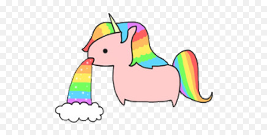 Unicornio Unicornland Pink Rosa Clipart - Full Size Clipart Barfing Rainbow Unicorn Throwing Up Rainbow Emoji,Dab On Em Emoji
