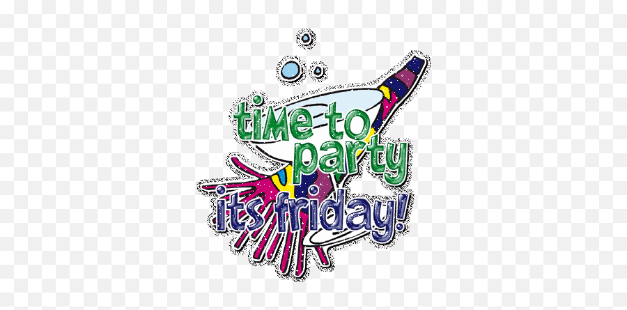 Party Itu0027s Friday In Pink Glitter Day English Friday - Its Friday Party Time Emoji,Friday Emoticons