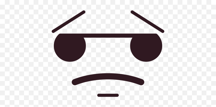 Frowning Emoticon Face Flat - Ceño Fruncido Png Emoji,Frowning Emoticon