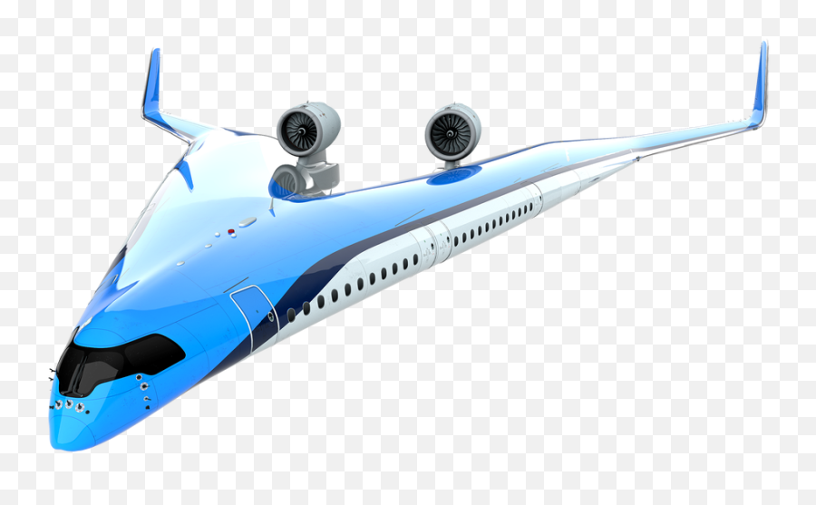 Klm Flying V V - Shaped Futuristic Airliner Airplane V Shaped Airplane Emoji,Plane Emoji Transparent
