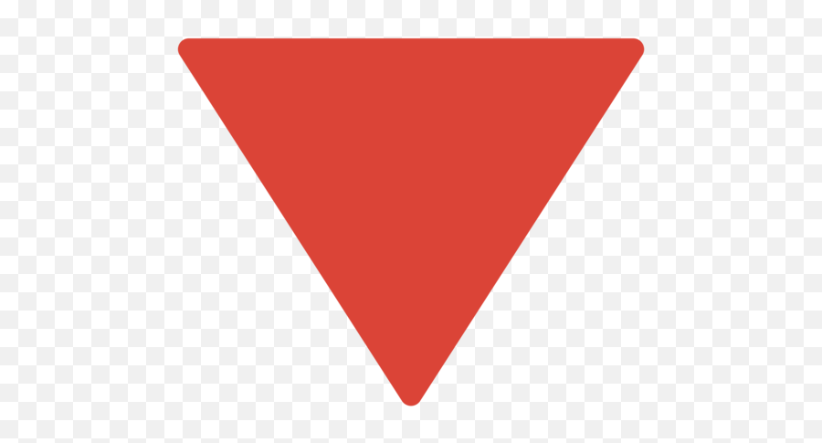 Red Triangle Pointed Down Emoji - Transparent Red Triangle Png,Triangle Mouth Emoji