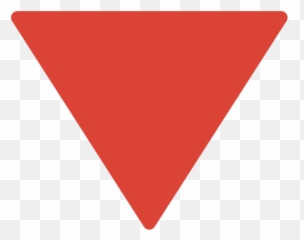Red Triangle Pointed Down Emoji - Transparent Red Triangle Png,Triangle Mouth Emoji