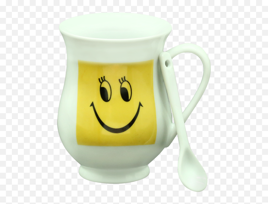Smily Coffee Mug Whtylw By Stories - Serveware Emoji,Coffee Cup Emoticon