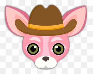 Pink Valentines Chihuahua Emoji,Cowgirl Emoji