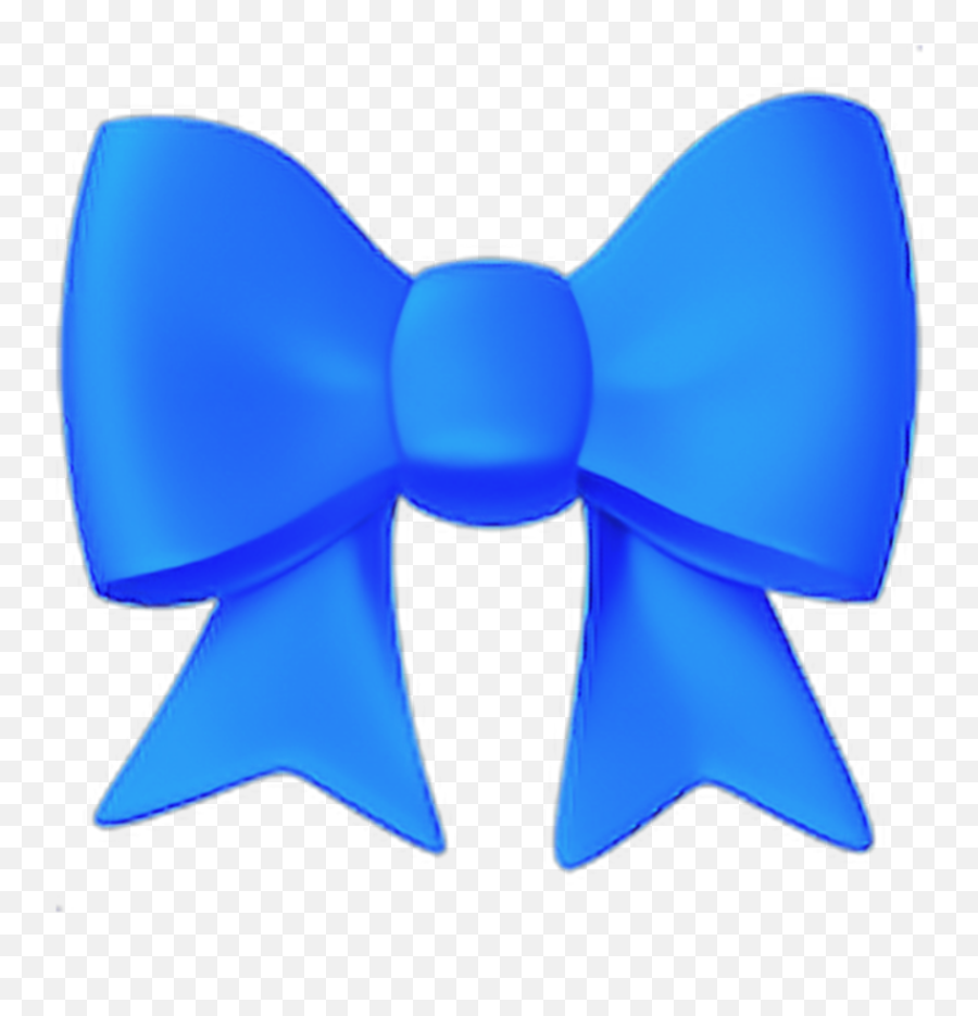 Coloured Blue Bow Emoji Sticker - Bow Emoji Transparent,Bow Emoji