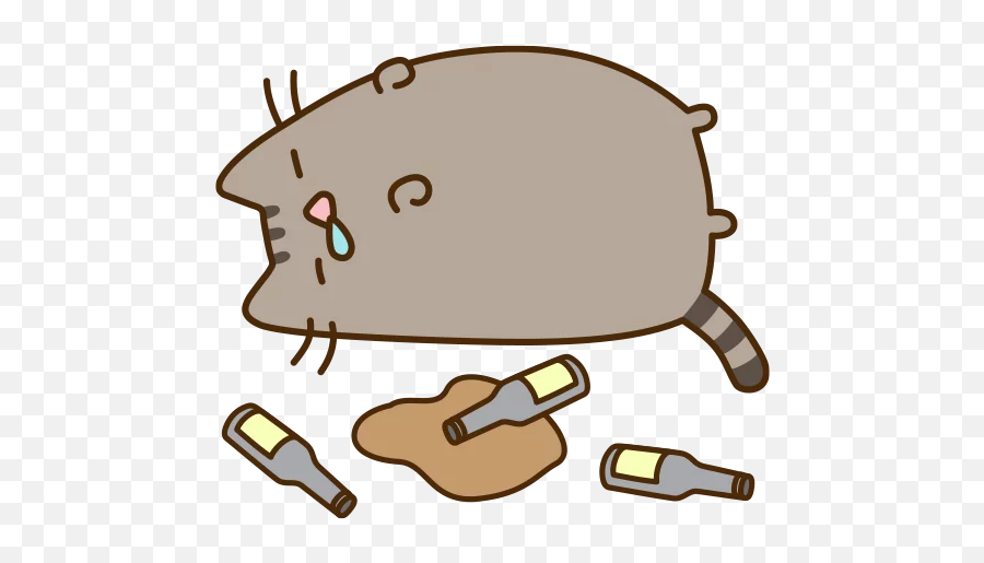 Download Telegram Sticker Pusheen Line Png Download Free Hq - Gatito De Facebook Pusheen Emoji,Pusheen The Cat Emoji