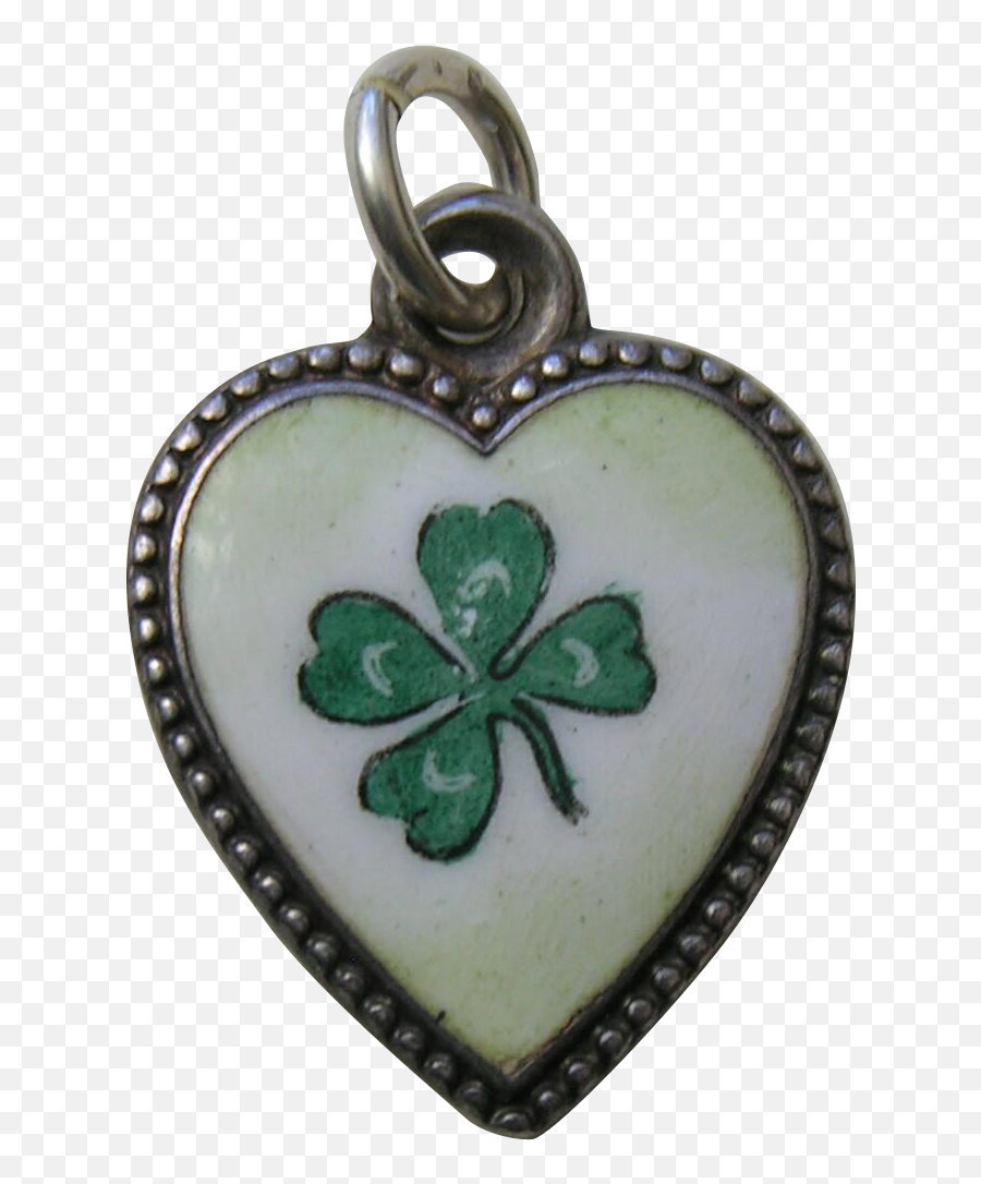 This Fun And Very Hard To Find Antique Heart Charm Features - Solid Emoji,Guess The Emoji Leaf And Pig