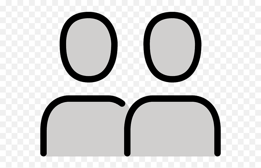 Busts In Silhouette Emoji - Dos Siluetas,Silhouette Of A Person Emoji Png