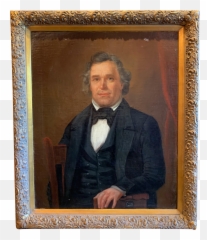 19th Century Large Oil - Picture Frame Emoji,Portrait Painting Showing Emotion