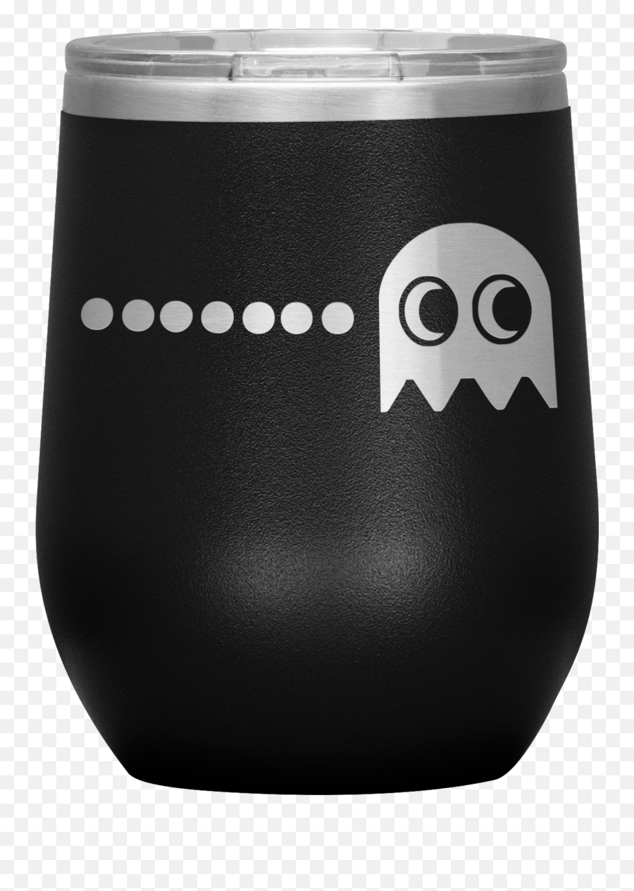 Gamer Pacman Ghost Wine Tumbler With - Tumbler Emoji,Ghost Emojis Self Made