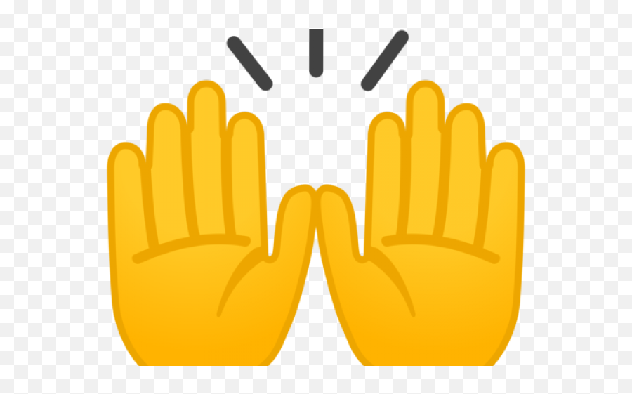 Download Hd Hand Emoji Clipart Air - Hands In The Air Emoji Meaning,Emoji Significado