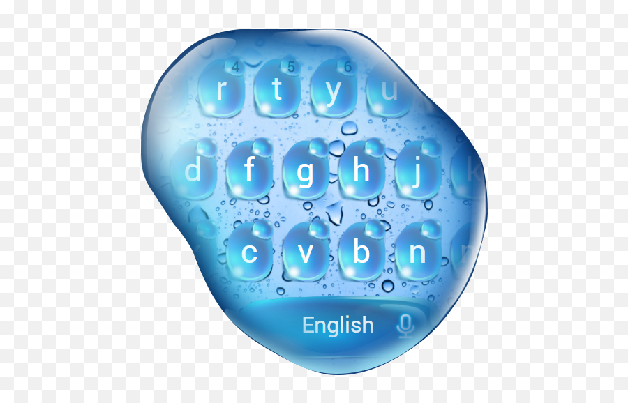 Shiny Water Drop Music Keyboard Theme - Google Dot Emoji,Music Note Emoticon Drop
