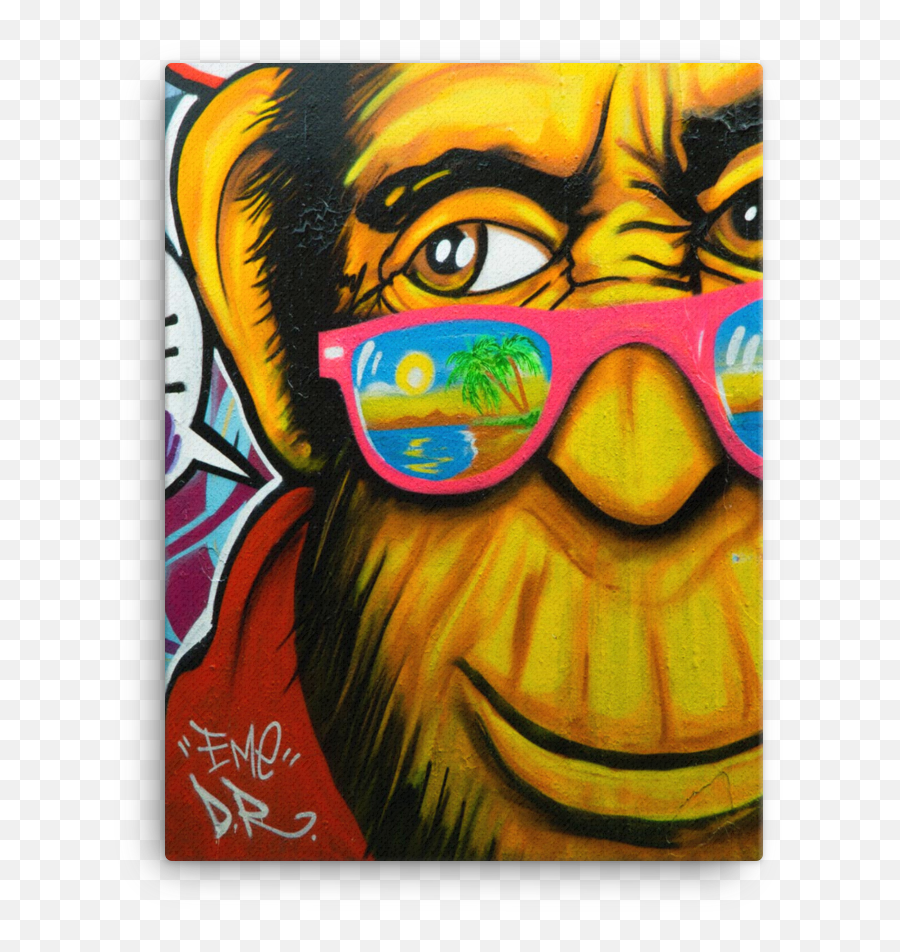 Monkey Street Art U2013 Cloud9wallart - Cabarete Beach Monkey Graffiti Emoji,See No Evil Facebook Emoticon