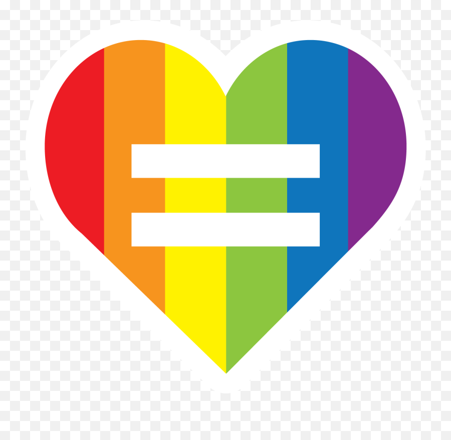 Rainbow Heart With Equal Sign Full Size Png Download Seekpng - Vertical Emoji,Rainbow Heart Emoji