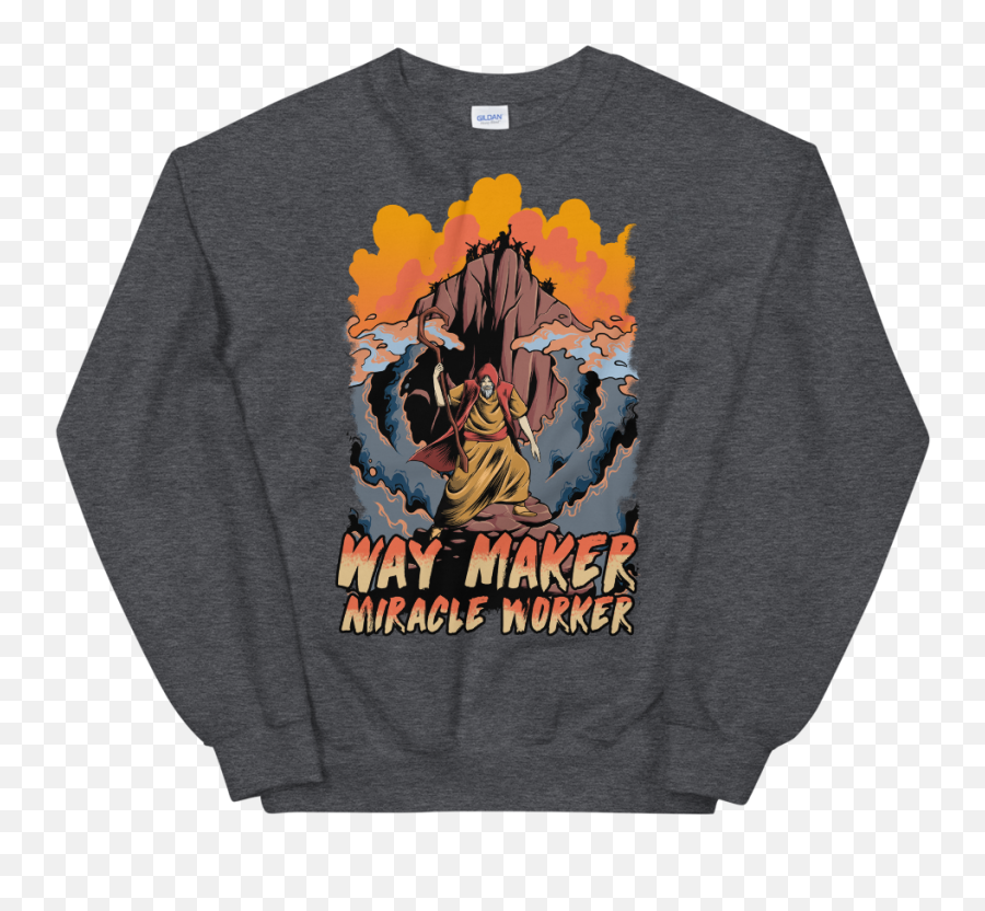 Moses Way Maker Graphic Crew Neck - Sweater Emoji,What Is Moses Emotions In The Lithograph Of Moses