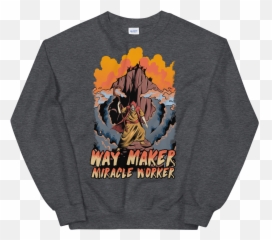 Moses Way Maker Graphic Crew Neck - Sweater Emoji,What Is Moses Emotions In The Lithograph Of Moses