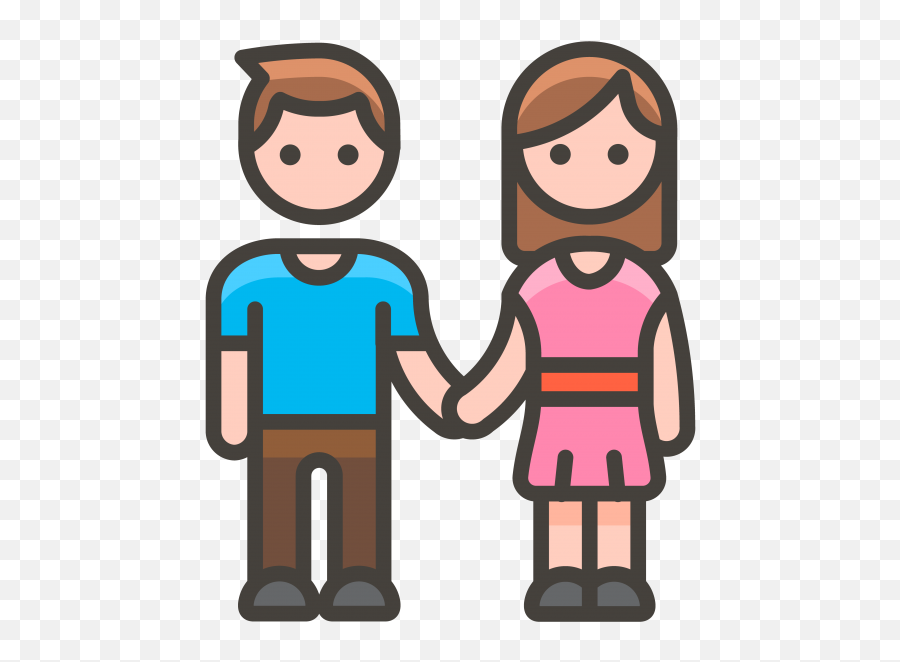 Woman Standing Png - Man And Woman Holding Hands Emoji 2 Men Holding Hands,Woman Emoji