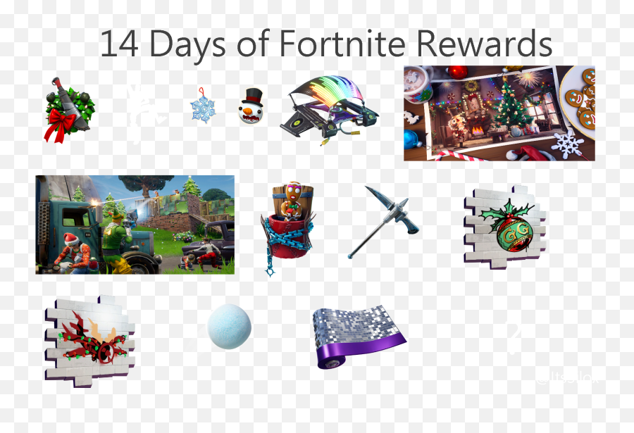 Datamined 14 Days Of Fortnite Rewards Fortnitebr - All Fortnite Christmas Presents Rewards Emoji,Tomatohead Emoticon
