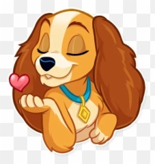 Lady And The Tramp Sticker Pack - Stickers Cloud Lady Png Lady And The Tramp Emoji,Tramp Emoji Disney