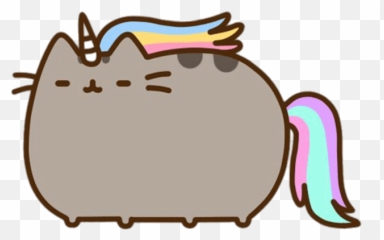 Cartoon - Pusheen Unicorn Transparent Emoji,Confundida Emoticon