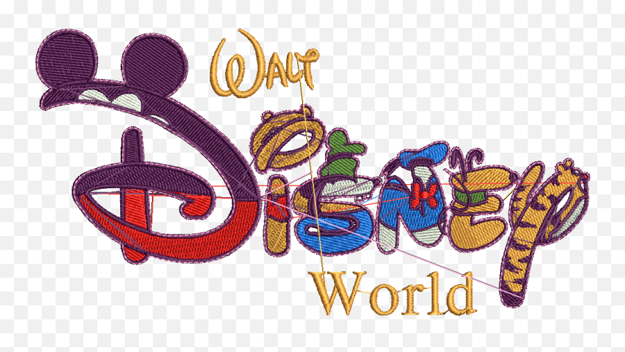 Disney Embroidery Bordado Pes - Disnetland Anaheim Logo Emoji,Machine Embroidery Pattern Emotion