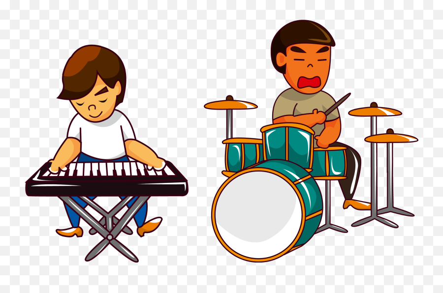 Drums Clipart Ensemble - Play The Drums Clipart Play The Drums Cartoon Emoji,Drummer Emoji