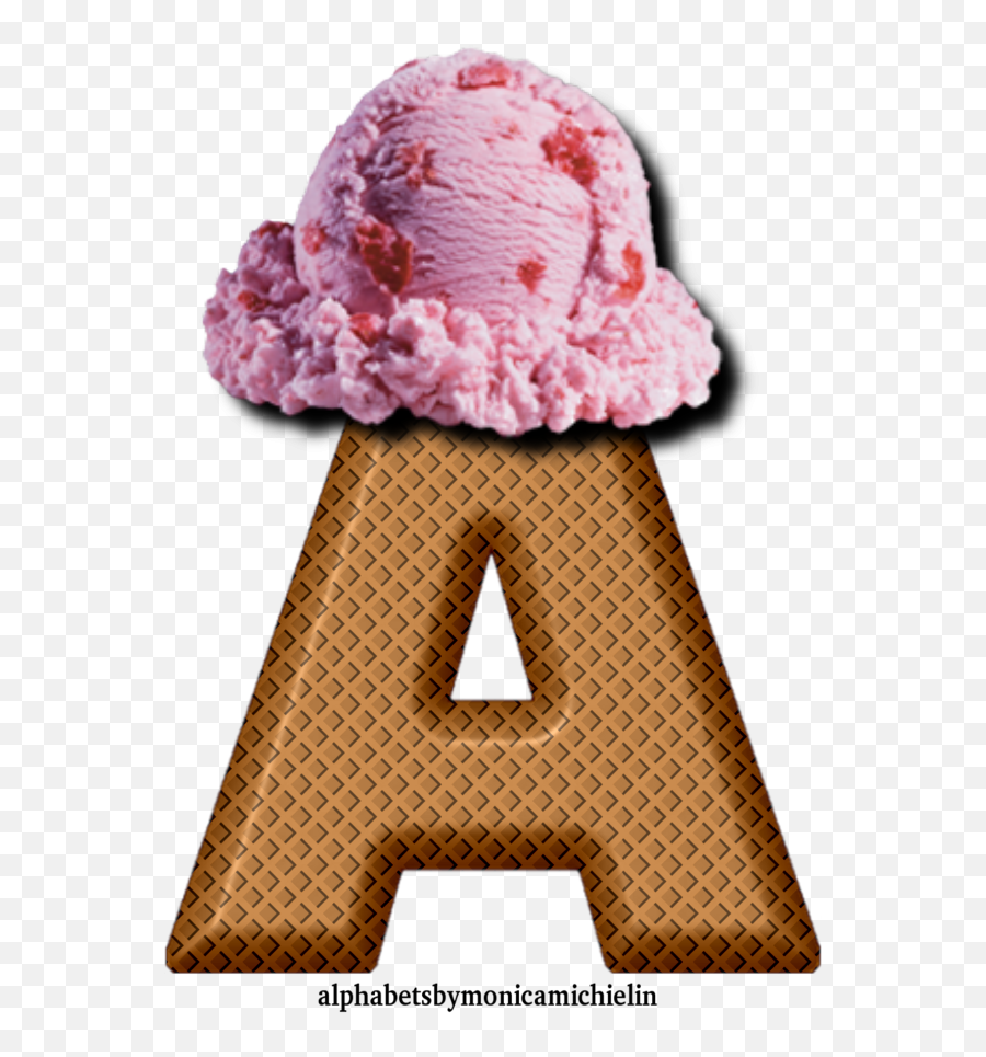 Monica Michielin Alphabets August 2019 Emoji,Ice Cream Cone Emoticon