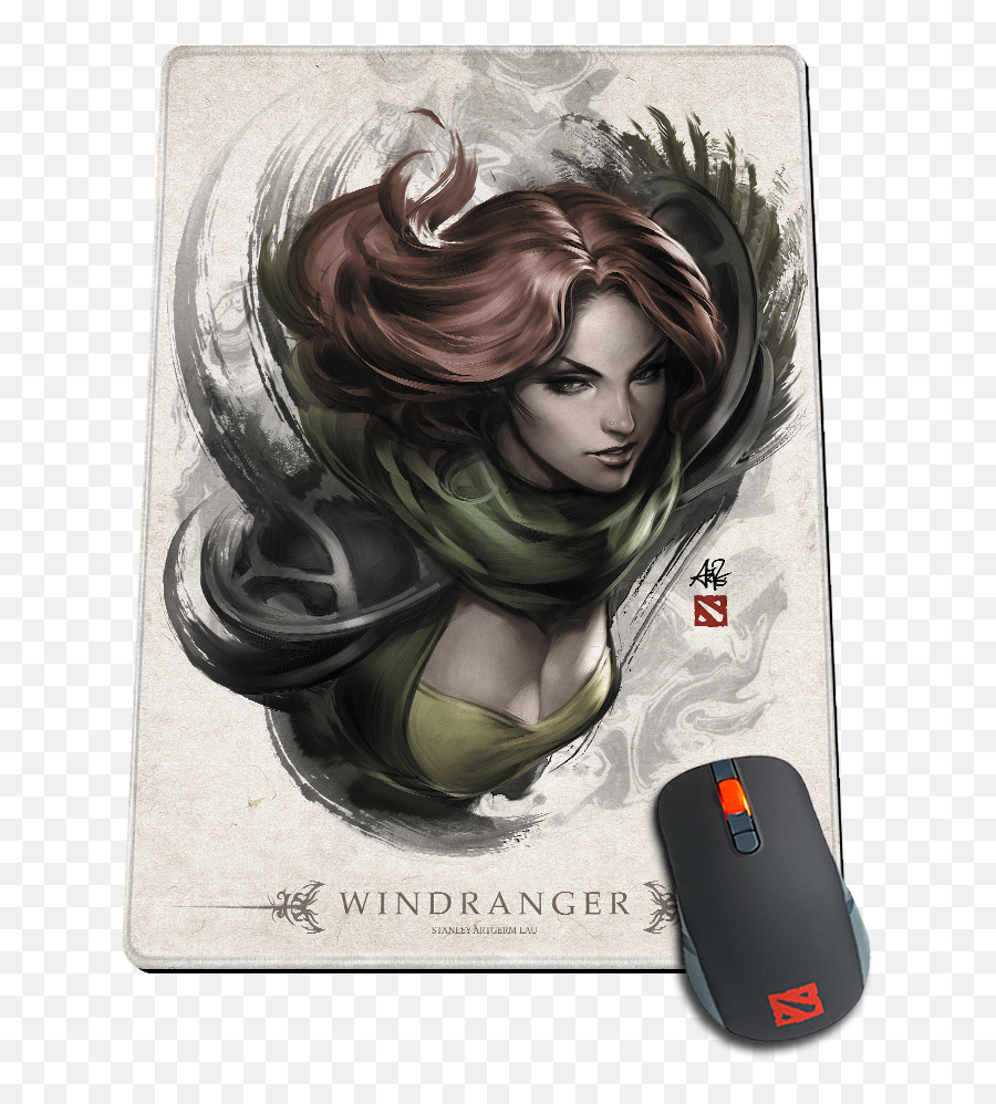 For Fans By Fansdota 2 Windranger Portrait Mousepad Emoji,Juggernaut And Windranger Emoticons