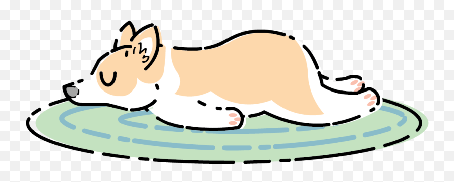 Sleeping Corgi Clipart - Full Size Clipart 4905583 Emoji,Sleeping Emoji Outline