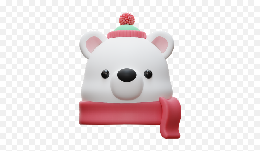 Premium Cute Bear 3d Illustration Download In Png Obj Or Emoji,Google Emoji Polar Bear