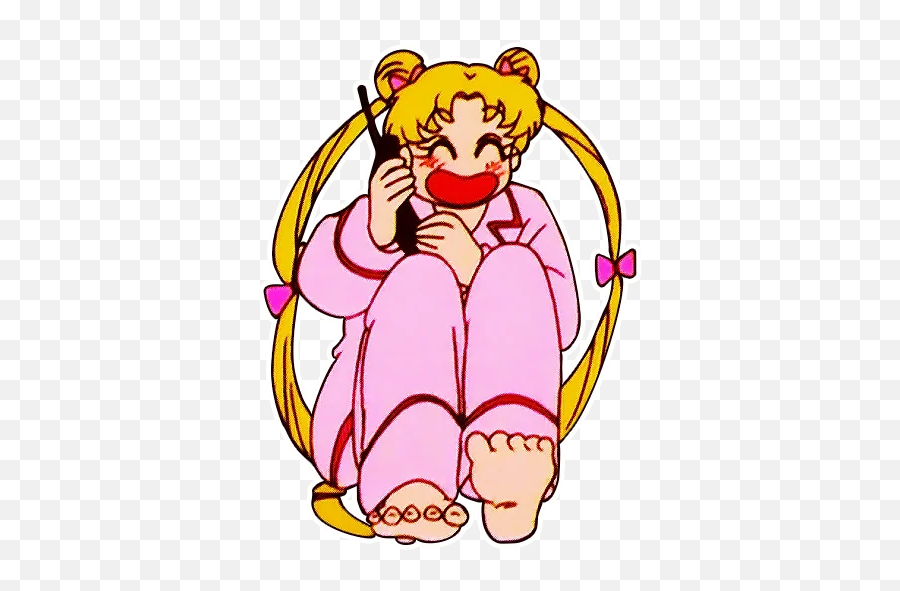 Telegram Sticker From Original Sailor Moon Pack Emoji,Aesthetic Moon Emoji