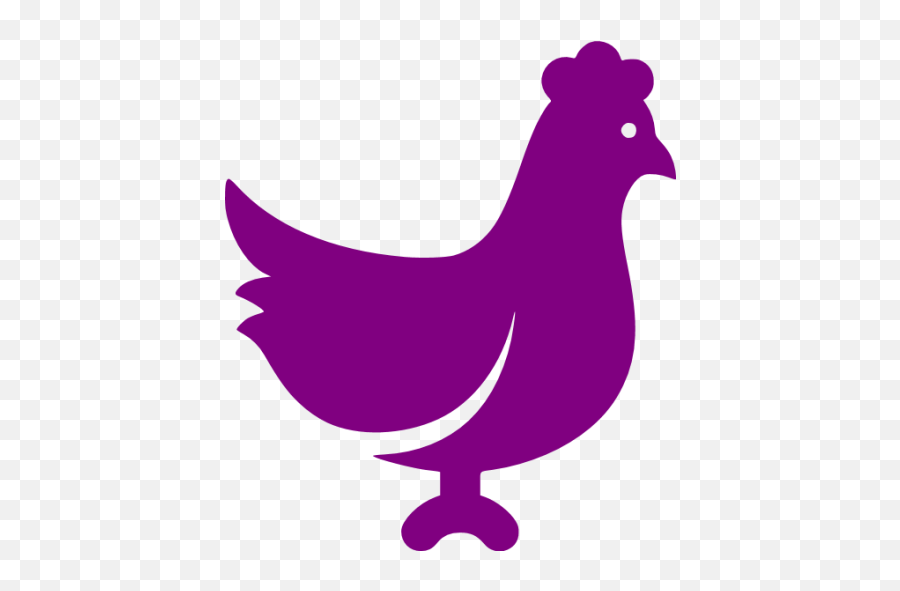 Purple Chicken Icon - Free Purple Animal Icons Purple Chicken Transparent Background Emoji,Hand Rooster Emoji