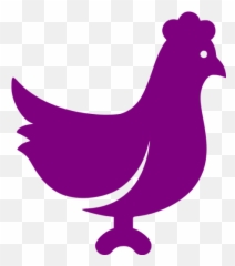 Purple Chicken Icon - Free Purple Animal Icons Purple Chicken Transparent Background Emoji,Hand Rooster Emoji